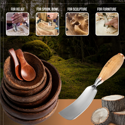 Hollowing Bowl & Kuksa Set: 4-Piece STRYI Profi Bowl & Kuksa Carving Set