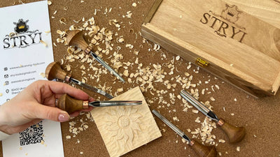 Fine Detail & Micro-Carving: 5-Piece Professional Detailed Relief Carving Palm Set