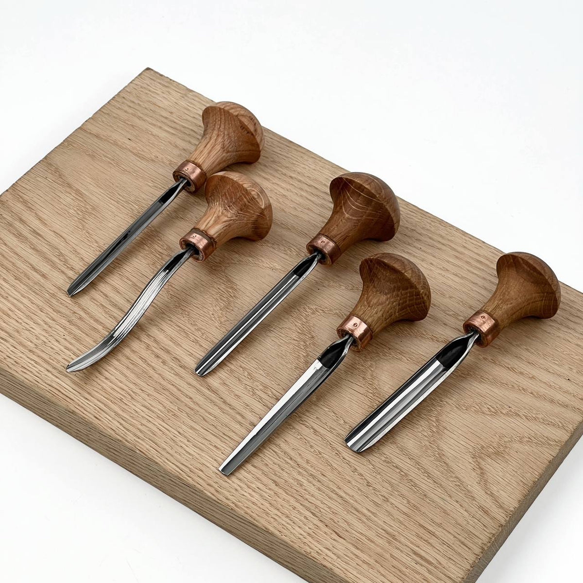 Fine Detail & Micro-Carving: 5-Piece Professional Detailed Relief Carving Palm Set