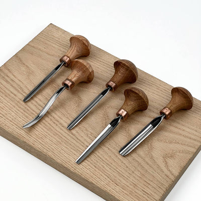 Fine Detail & Micro-Carving: 5-Piece Professional Detailed Relief Carving Palm Set