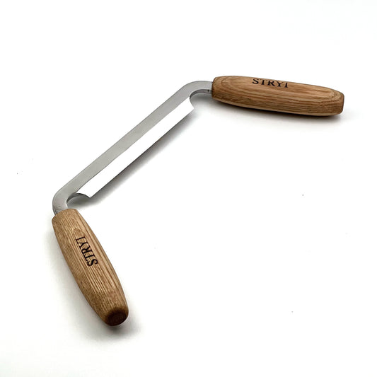 Premium Bent Drawknife STRYI— Professional Wood Shaving Tool
