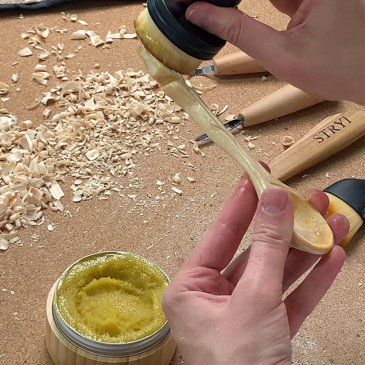Natural Wood Wax STRYI Finish for Protecting Handmade Items