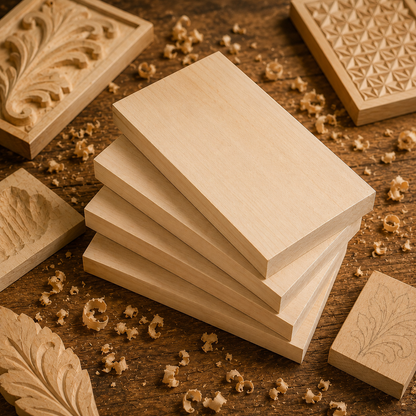 Premium 4-pcs Basswood Carving Board set