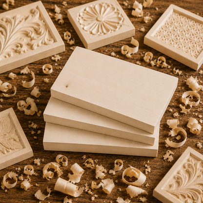 Premium 4-pcs Basswood Carving Board set