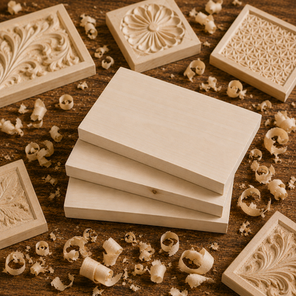 Premium 4-pcs Basswood Carving Board set