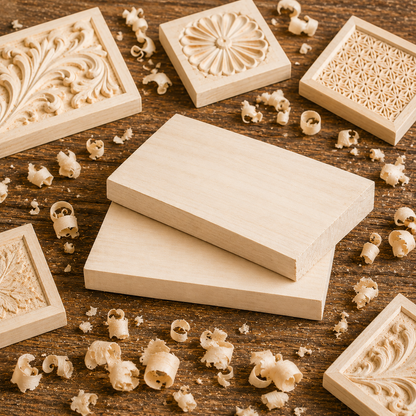 Premium 4-pcs Basswood Carving Board set