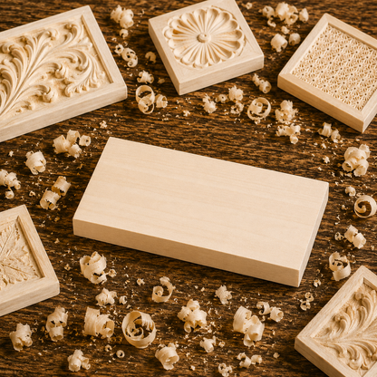 Premium 4-pcs Basswood Carving Board set