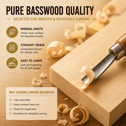 Premium 4-pcs Basswood Carving Board set
