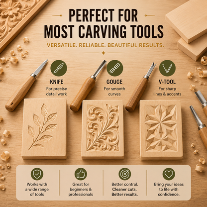 Premium 4-pcs Basswood Carving Board set