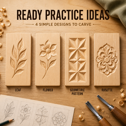 Premium 4-pcs Basswood Carving Board set