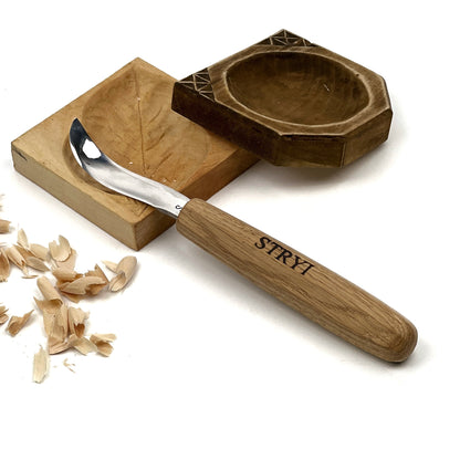 STRYI Spoon Carving Hook Knife Shallow Curve Wood Carving Tool for Spoons and Spatulas