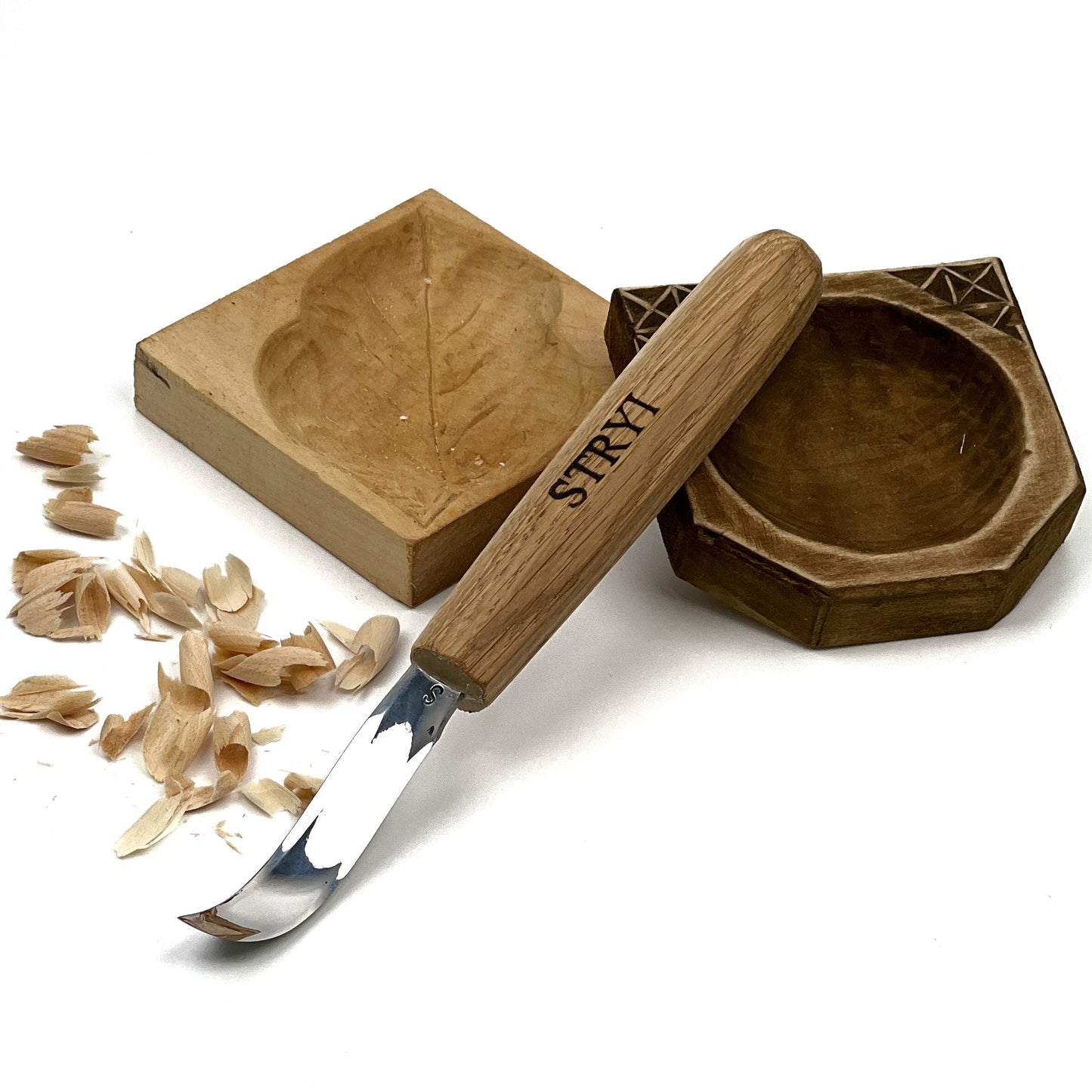 STRYI Spoon Carving Hook Knife Shallow Curve Wood Carving Tool for Spoons and Spatulas