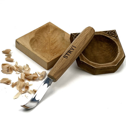 STRYI Spoon Carving Hook Knife Shallow Curve Wood Carving Tool for Spoons and Spatulas