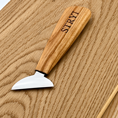 Chip Carving Knife, 50mm Blade, Carving Knife STRYI Profi — for Chip Carving Tools