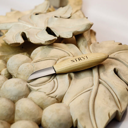 Whittling knife 50mm STRYI Profi, Woodcarving tool, Sloyd knife, Carving knife, Straight blade knife