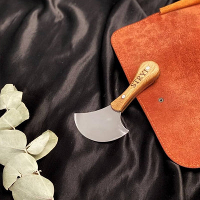 Premium Head Knife for Leatherworking: STRYI Profi, Leathercraft Cutting Tool