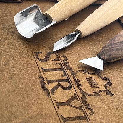 Geometric Chip Carving: Adolf Yurev Volumetric Phone Stand Carving Set