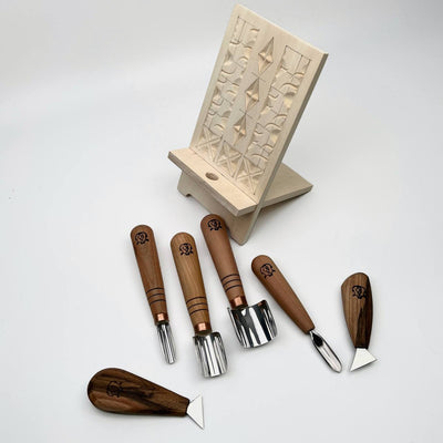 DIY Masterpiece: Premium Phone Stand Woodcarving Set (AY Signature Series)