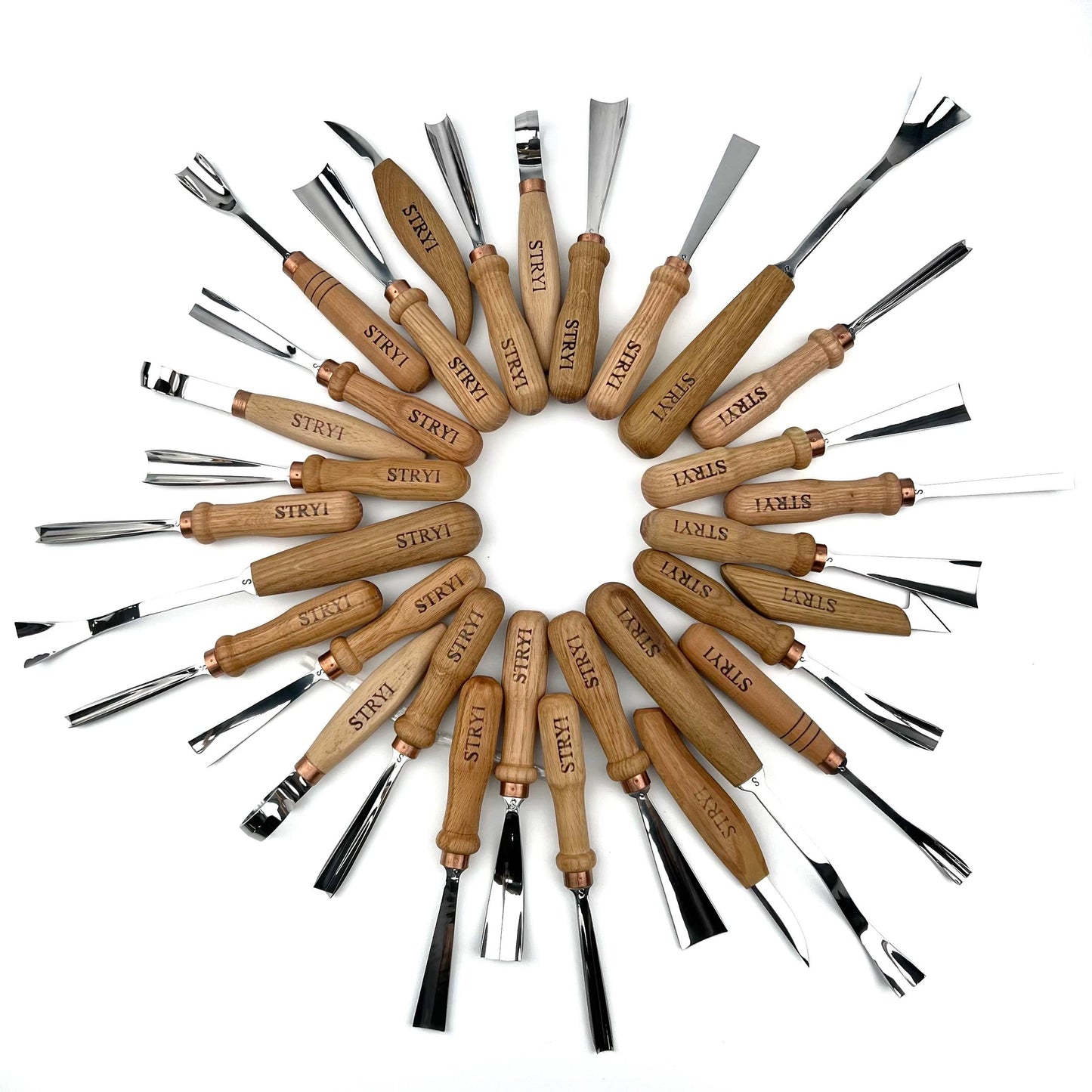 Hand ForgedChisels Set 30-Piece STRYI Profi, Woodworking Set