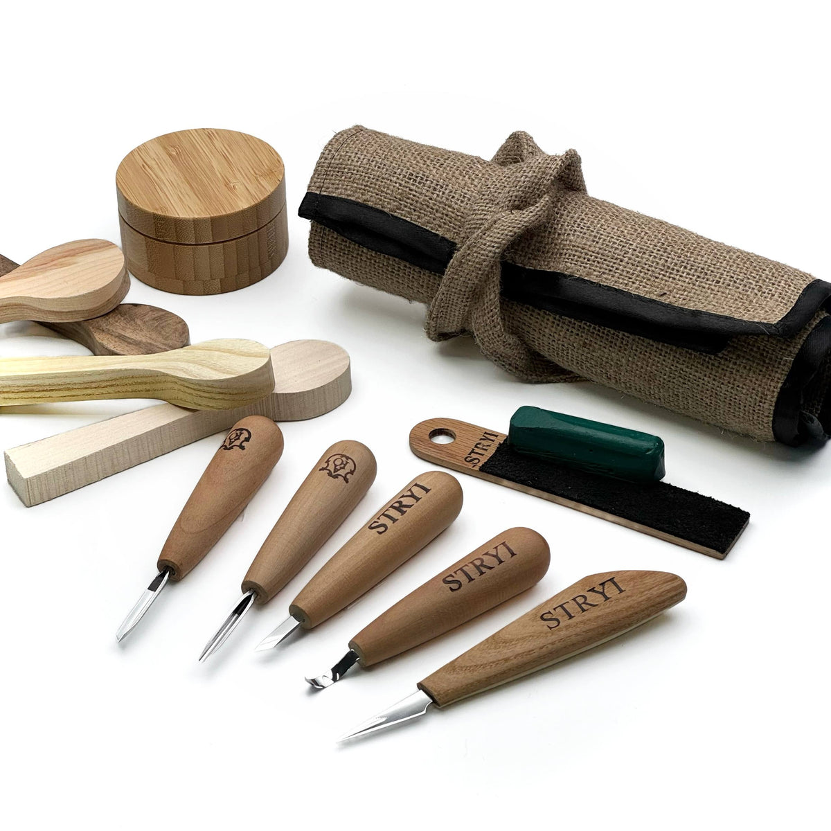 Whittling Kit, Tiny-Sized Chisels, STRYI Profi — for Carving Figurines
