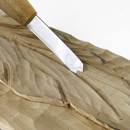 STRYI Profi 13mm Right-Handed Skewed Spoon Gouge — Right-Angle Bent Chisel for Deep Recesses