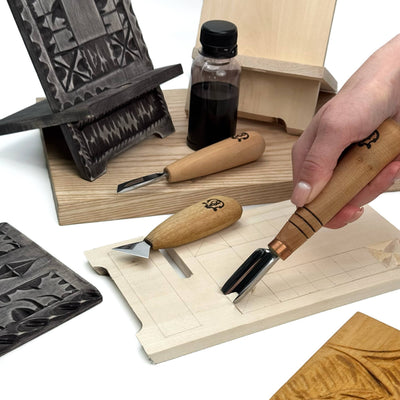 Geometric Chip Carving: Adolf Yurev Volumetric Phone Stand Carving Set