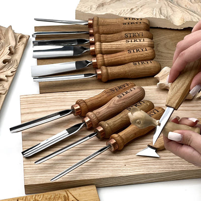 Professional Wood Carving Tool Set, 12-Piece STRYI Profi Kit