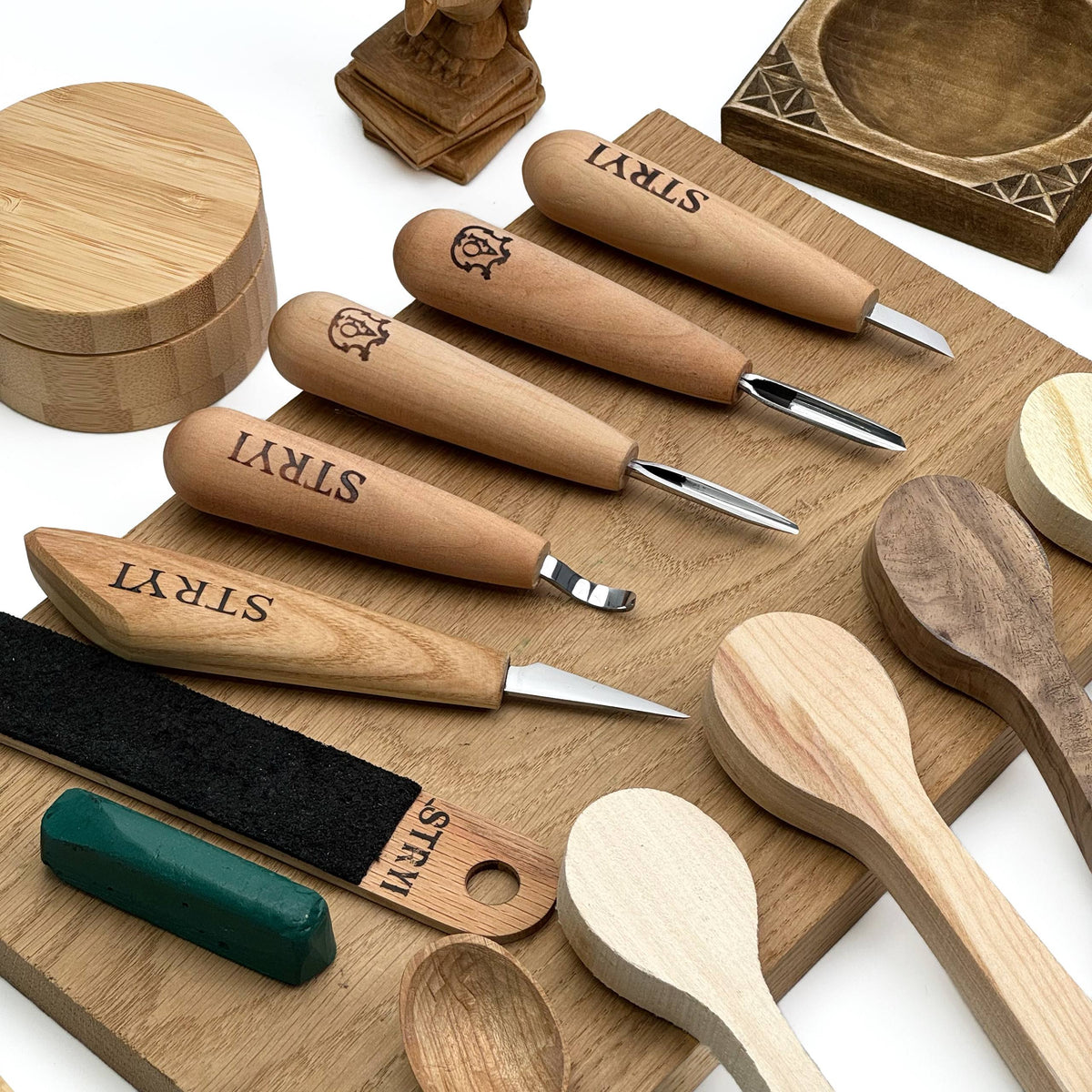 Whittling Kit, Tiny-Sized Chisels, STRYI Profi — for Carving Figurines