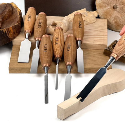 7-Piece Carving Chisel Set STRYI Profi in Wooden Gift Box
