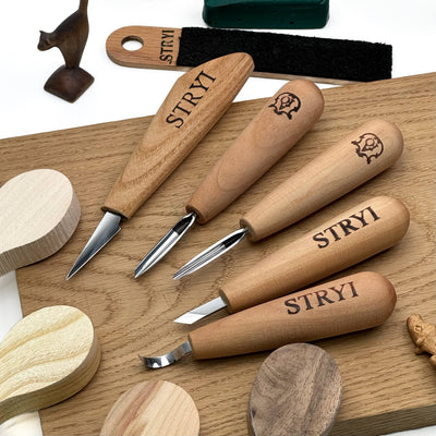 Whittling Kit, Tiny-Sized Chisels, STRYI Profi — for Carving Figurines