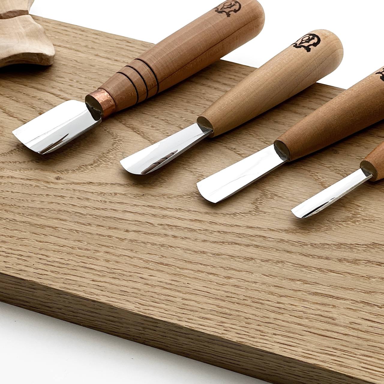 Short wood carving tools, sloping gouge STRYI-AY Profi, Relief carving tools