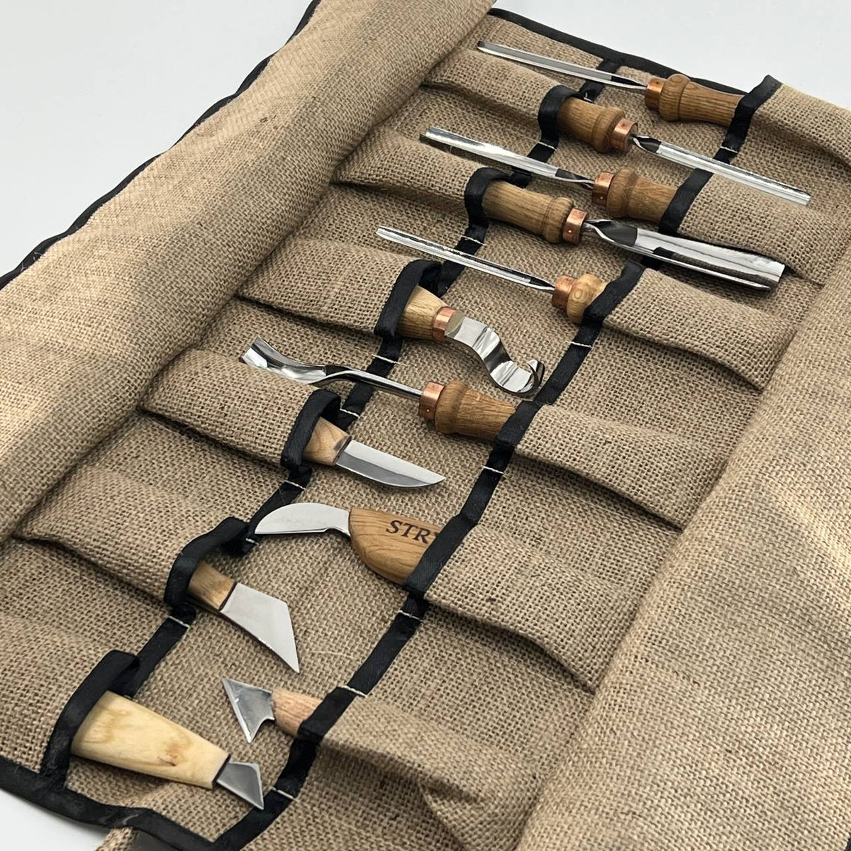 Wood carving  toolset 12 pcs Chisels and Gouges  STRYI Profi, Tools for wood carving, Woodworking kit
