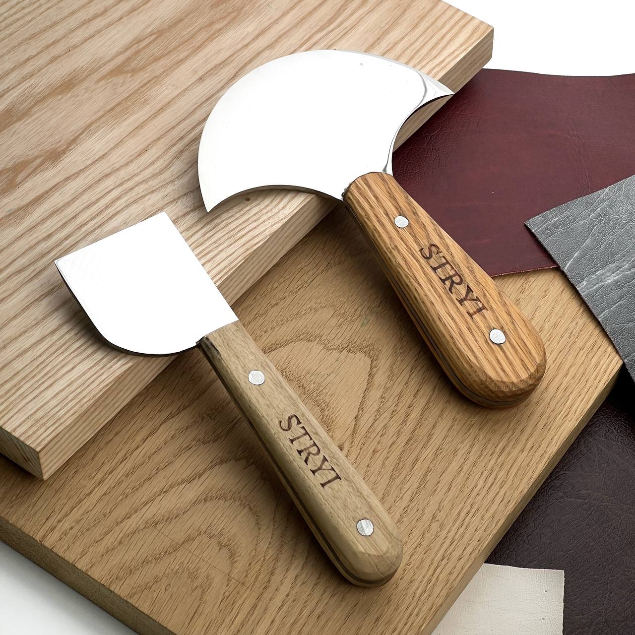 Premium Leather Craft Knife Set – 2-Piece Skiving & Cutting Tool Set with Gift Box
