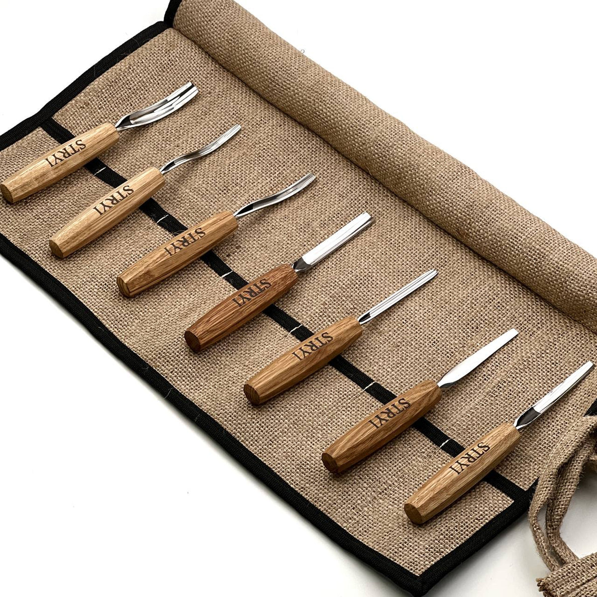 STRYI 7-Piece Compact & Lightweight Wood Carving Set for Beginners & Students