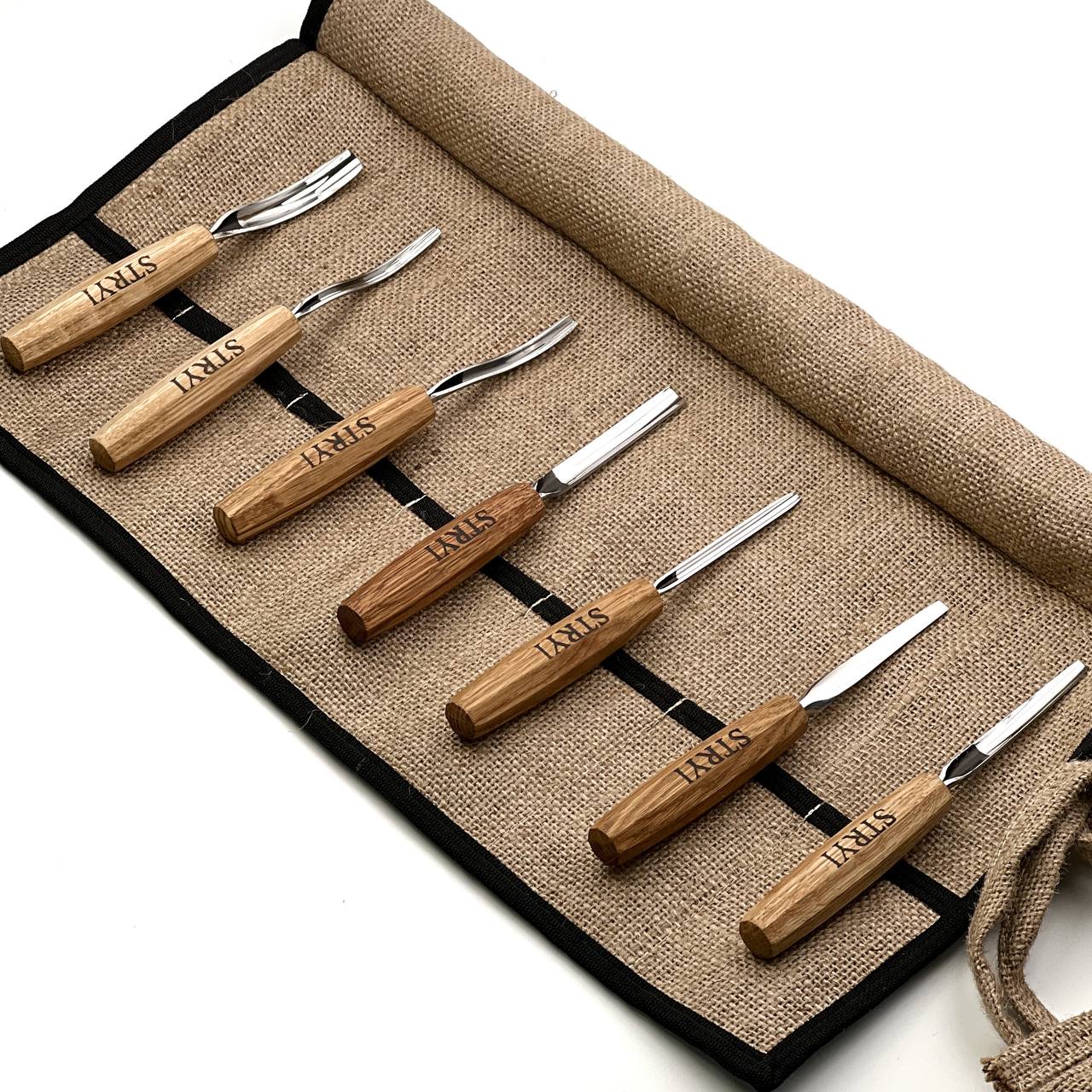 STRYI 7-Piece Compact & Lightweight Wood Carving Set for Beginners & Students