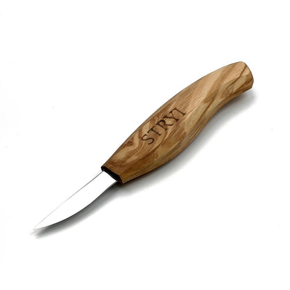 STRYI Profi 2.2 in (58mm) Sloyd Whittling Knife — Professional Figure and Detail Carving Knife