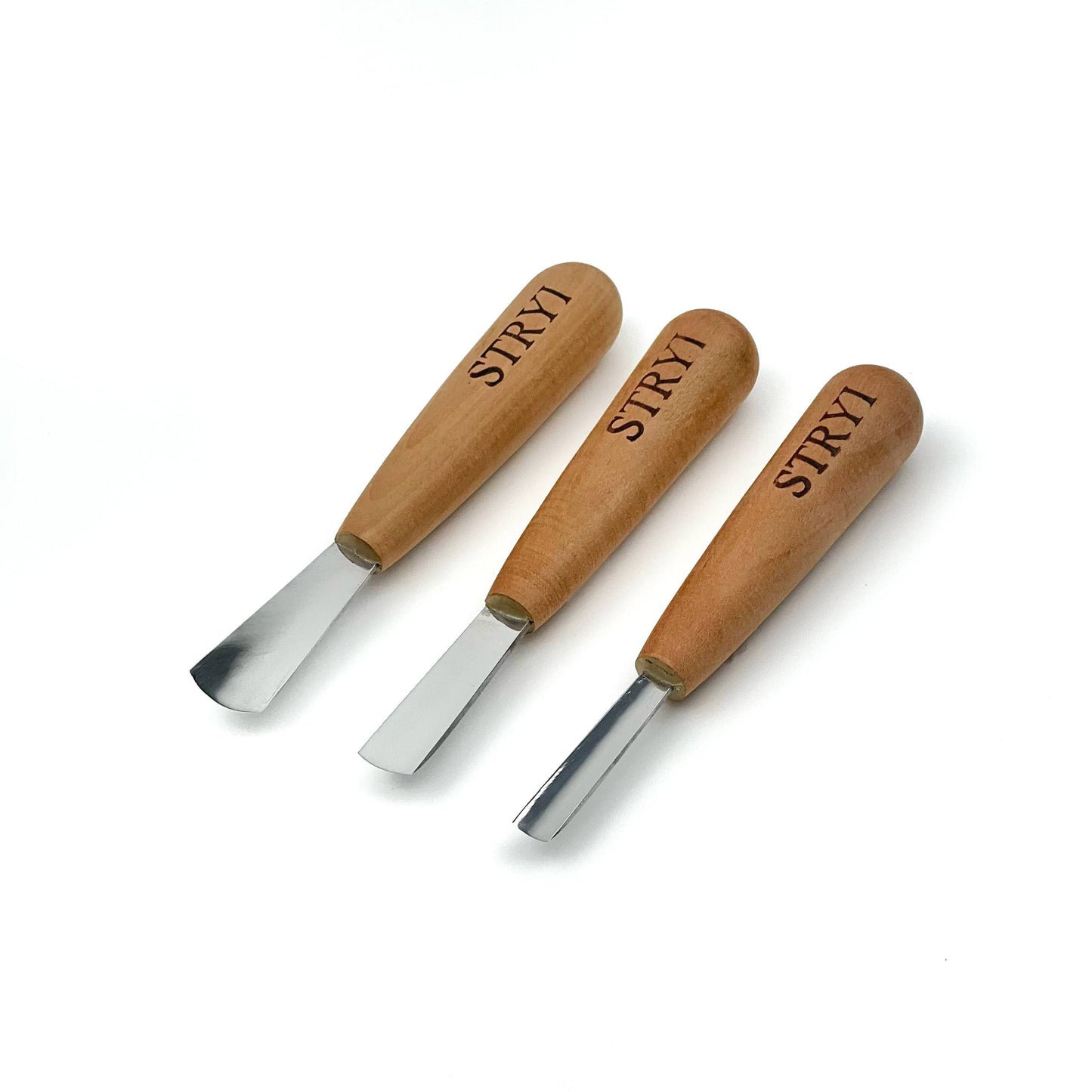 Detailed Carving Tools: 3-Piece Professional Short Gouge Set