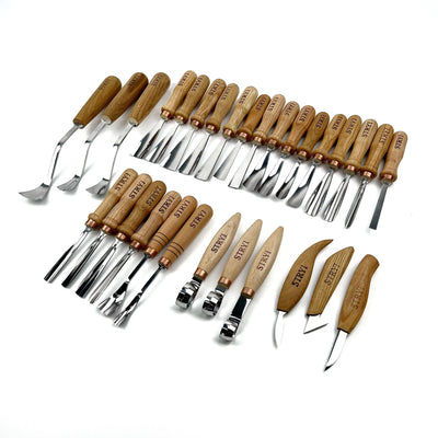 Hand ForgedChisels Set 30-Piece STRYI Profi, Woodworking Set