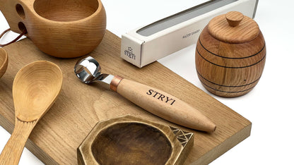 STRYI  Spoon Scorp Knife – Professional Hook Knife for Woodworking, Bowl and Kuksa Carving