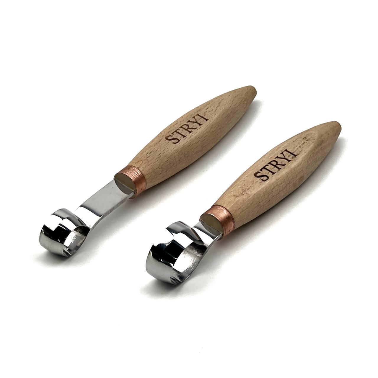 Hand-Forged Professional Round Scorp Carver Set (2-Piece / 3-Piece Kit)