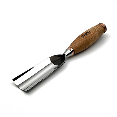 Wood Sculpture Tools, Sweep #8, Large Heavy-Duty Gouge STRYI Profi — for Woodworking