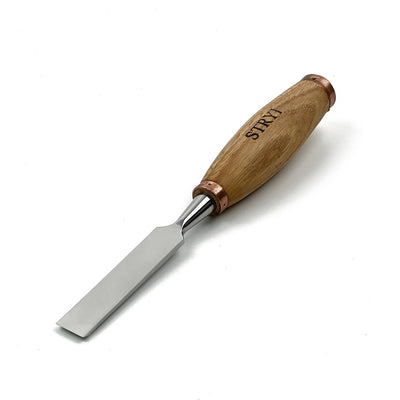 Wood Carving Chisels, Flat Blade, Carpenter Chisel STRYI Profi — for Framing, Sculpture
