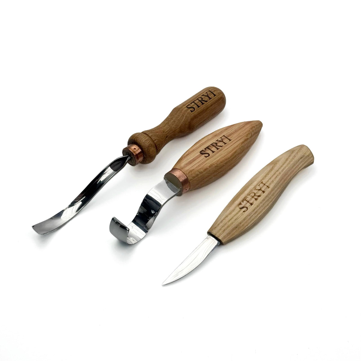 Bowl carving Set: 3-Piece STRYI Profi Spoon & Kuksa Carving Set