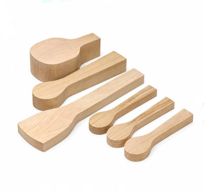 Basswood Blanks for Carving, 6 Pcs – Spoon, Kuksa Cup & Spatula | STRYI