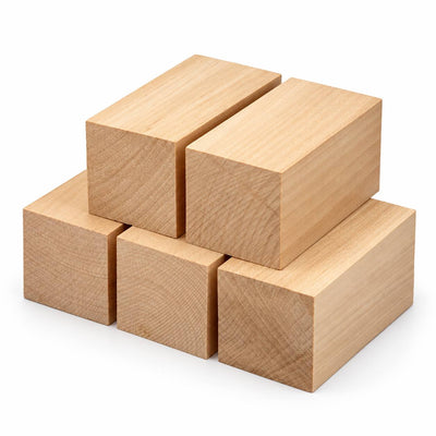 STRYI Basswood Wood Carving Blanks Set – 5 Pcs Whittling Blocks Kit for Beginners & Pros