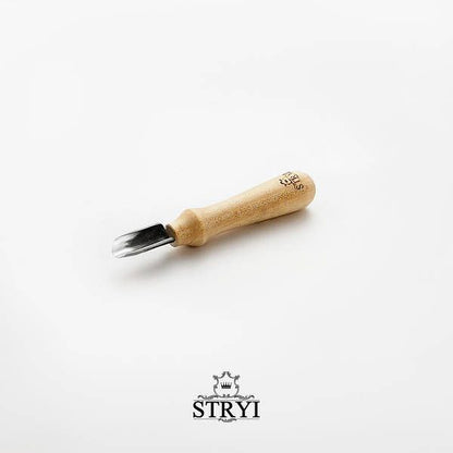 Skew-beveled short gouge STRYI-AY Chip carving gouge Standart
