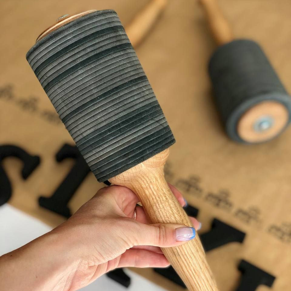 Leather mallet STRYI for woodworking, Stone processing, Hammer, Woodworking mallet, Sculpture Carving mallet