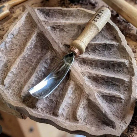 Gouge Long bent chisel STRYI Profi, 8 profile, Woodcarving tools from Manufacturer STRYI Spoon Knifen