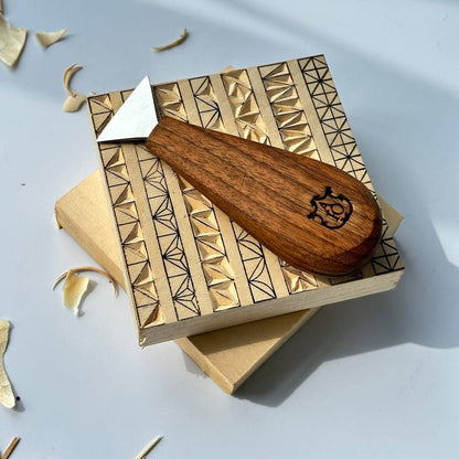 Chip carving knife 35mm, Swallowtail knife, Short tools STRYI-AY Profi
