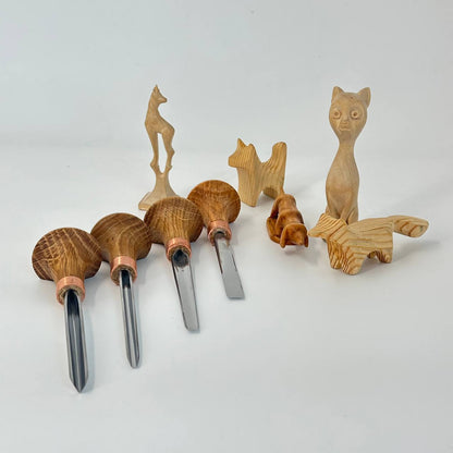 Micro Carving Tools: 4-Piece Palm Set for Whittling & Jewelry